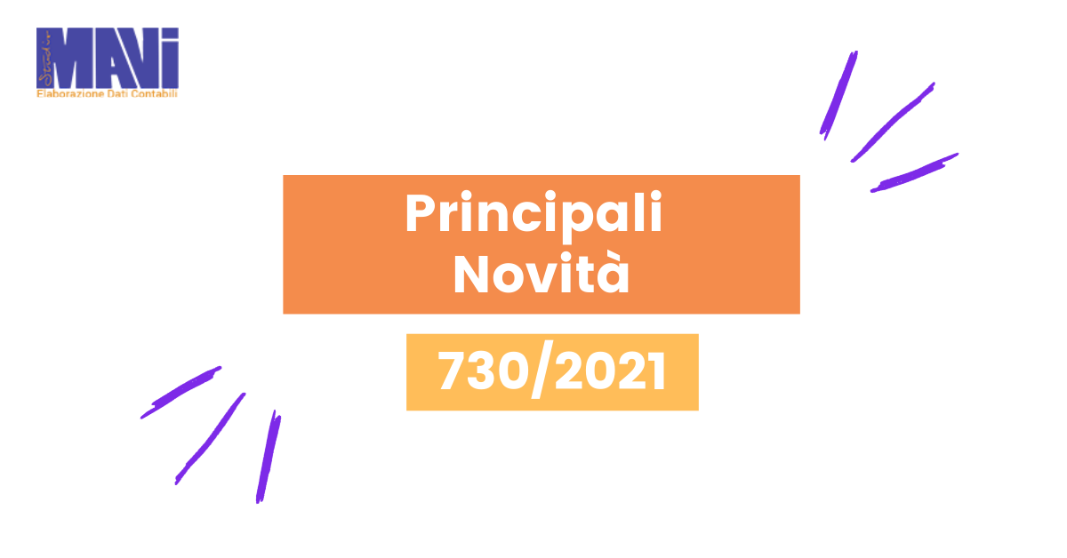 Novità 730/2021